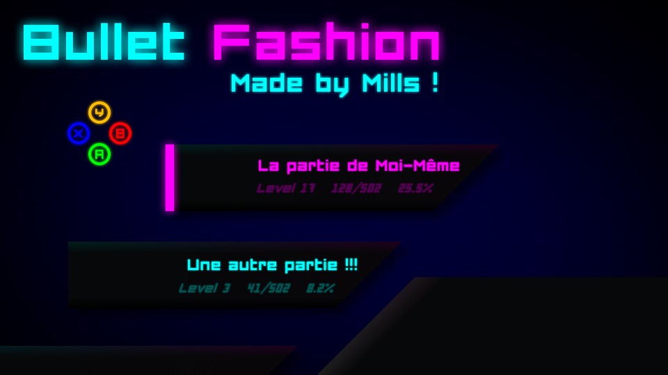 Another test for the main menu Another test for the main menu of Bullet Fashion