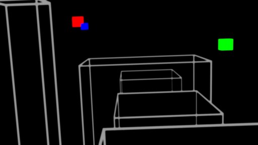 The 12th level A black image with scructures made of big bright wires